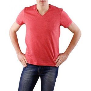 Tommy Hilfiger pánské oranžové tričko s kapsičkou - XL (650)